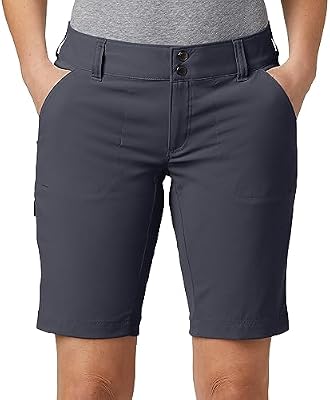 Columbia Mujer Shorts Largos, Saturday Trail Long Short, Nailon, Gris Oscuro (India Ink), Talla: 6, AK4028