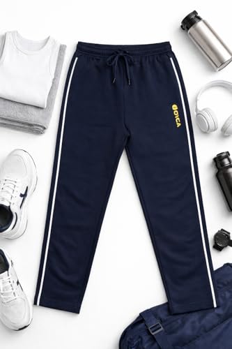 Image of DYCA by Bodycare Boys Cotton Solid Track Pant, Casual Regular Fit Joggers, Comfortable Activewear for Kids