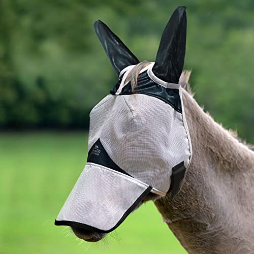 Harrison Howard Form Fitting Advanced & Skin-Friendly Fabrics Mule Donkey Fly Mask Full Face Protection with Nose Cover Black L by Harrison Howard - Used condition - US$13.27