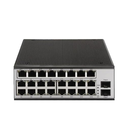 Industrial Fiber Optic Switch, 2xSFP 24x1000M Gigabit Ethernet, PoE Power Supply, Optical transceiver, Supports Stacking.