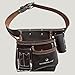 STRONGLAD Leather Tool Belt – 6-Pocket Oil-Tanned Utility Pouch – Fits 29–46