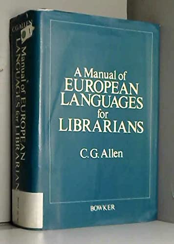 A Manual of European Languages for Librarians