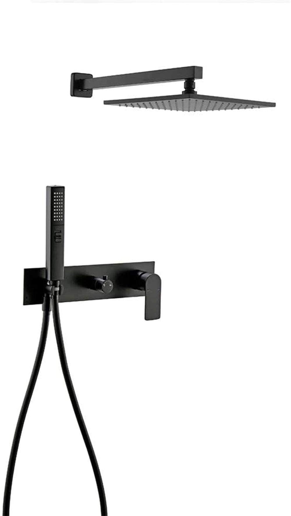 Robinet de salle de bain double effet pluie pour douche dissimulée relaxante
