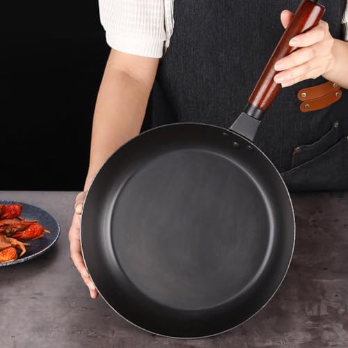 image for DEARMAMY Frying Pan Chinese Wok Round Bottom Wok Kitchen Wok Pan Wok f