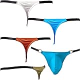 faringoto tanga da uomo e g strings biancheria intima da uomo a vita bassa solid slip, 2 azzurro+verde+bianco+arancio, l