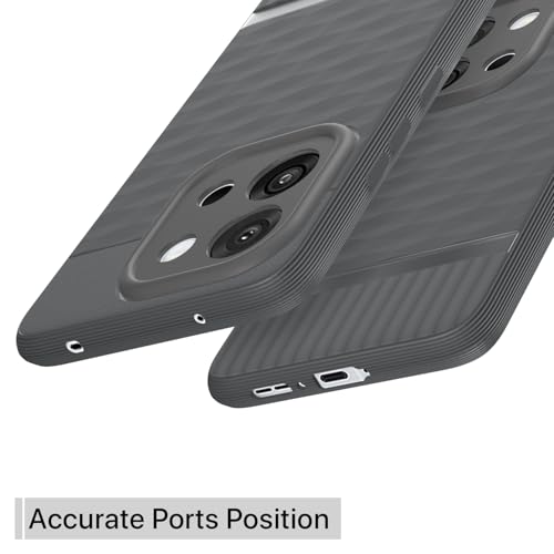 Image of Pikkme Back Cover for OnePlus 13S 5G Camera Protection 3D Hexa Cube Design Silicone Protective Bumper Case (Grey)