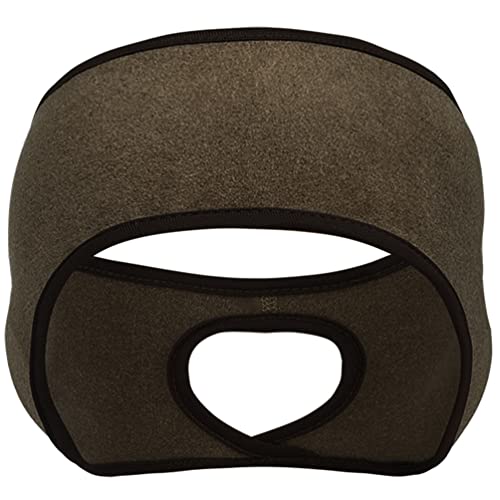 YUSSTAR Women Ponytail Headband Fleece Ear Warmer Winter Earmuffs Warm Cover Running Ski (Coffee)