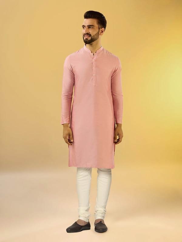 Image of KISAH Men Printed Kurta Jacket Set, Full Sleaves, Knee Length, Straight, Regular Fit, Mandarin Collar Ethnic Wear