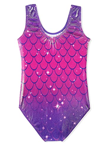 HOZIY Gymnastics Leotards for Girls Toddlers Kids Sleeveless Tumbling Outfits for Dance Print