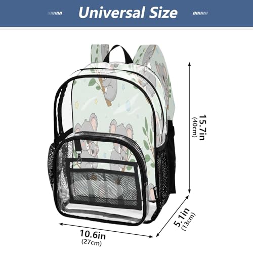 Mochila transparente escolar resistente con bolsillos para el trabajo 4