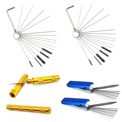 2-Pack Carburetor Cleaning Kit, Premium Torch Tip Cleaner for Carburetors, Jets, Small Engines, Lawn Equipment, Airbrushes, and Welding Tools
