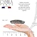 Camila Paris CP3406 French Hair Side Comb Small Rounded, Gray, Handmade French Twist Hair Combs, Strong Hold Hair Clips for Women Bun Chignon, No Slip Styling Girls Hair Accessories Made in France