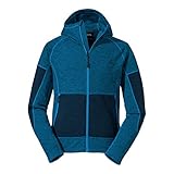 Lieferumfang & Details: Schöffel Fleece Hoody Cambrai M, warme Fleecejacke mit Kinnverstärkung, Material: 100% Polyester, Modellnummer: 23089, Model im Foto (189 cm) trägt Größe 50