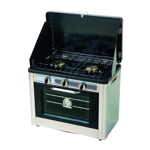 INCASA Four Combiné 25L / Réchaud à Gaz 2 Feux Camping