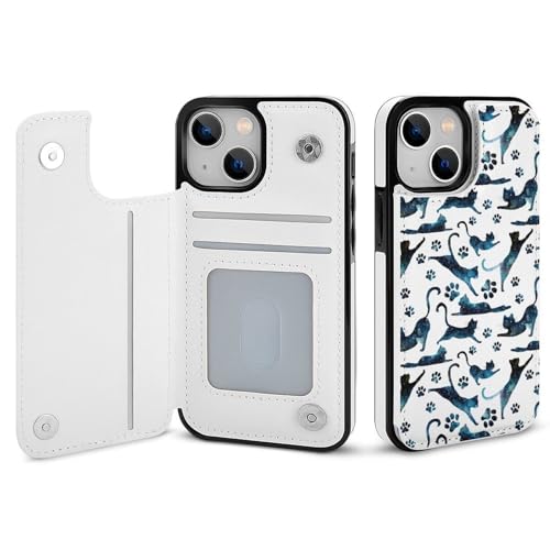 適用 iPhone15ProMax用ケース 手帳型 猫の肉球柄 猫柄 犬の肉球柄 スマホケース カード収納 スタンド機能 アイフォン15ProMaxケース 耐衝撃 PUレザー カバー 財布型 Case