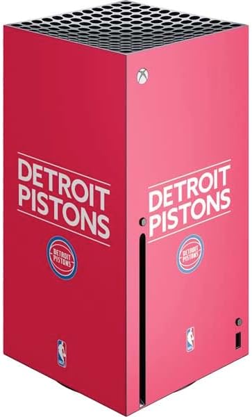 Skinit Decal Gaming Skin Compatible with Xbox Series X Console - Officially Licensed NBA Detroit Pistons Away Jersey Design