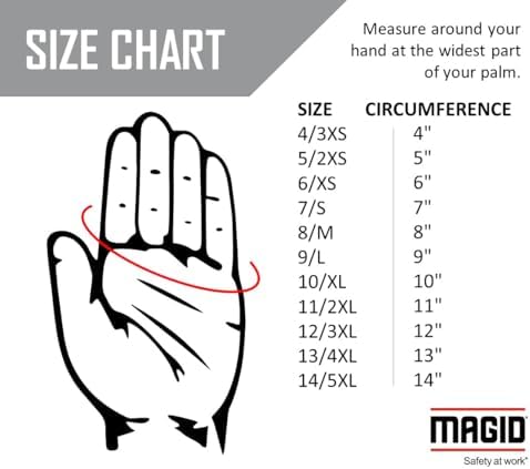 MAGID TRX400 Impact Nitrile Glove, Size L, 1 Pair