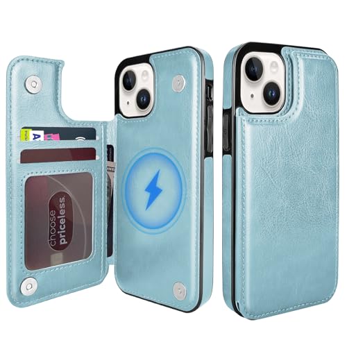 Étui portefeuille pour iPhone 12 / 12 Pro coque rabat magnétique avec recharge sans fil