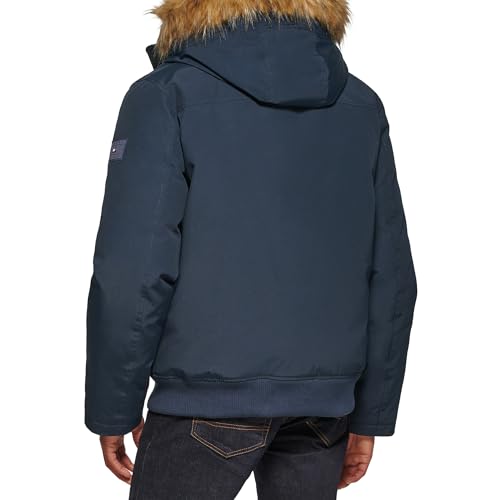Image of Tommy Hilfiger Men's Arctic Cloth Quilted Snorkel Bomber Jacket (Standard and Big & Tall)