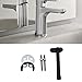 Stainless Steel/Copper Faucet Gasket Tool Set for Single/Double Hole Sink Installation with Horseshoe Fixing Design Faucet Wrench Set Stainless Steel Copper