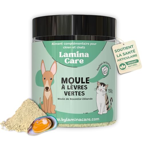 Lamina Care - Poudre Moule Verte Chien et Chat pour Prévenir Arthrose Chien, Renforcer Articulations et Les Os avec Glucosamine et Omega 3, Complements Alimentaires Chiens pour Améliorer la Mobilité