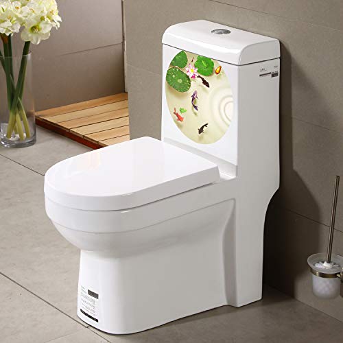 Honbay 3D Toilet Seat Stickers Decals, Waterproof And Removable (Lotus Pond) #TOP4