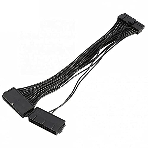 3x Alimentatore Dual PSU Cavo di prolunga a 24 pin per scheda madre ATX da 24 pin a 24 (20 + 4) pin 30 cm - Alimentatore - Immagine 1