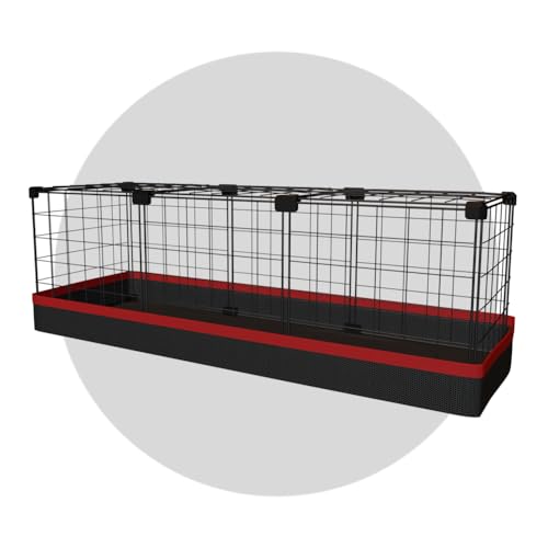 Cercado Aramado Pet Porquinho da Índia Mini Coelho 40x120 com Bandeja Higiênica Tapete Impermeável F