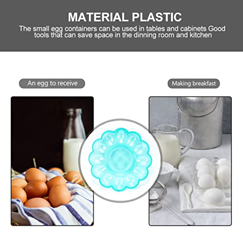 Sherchpry Cupcake Containers 3Pcs Easter Egg Holder Plastic Egg Tray Egg Serving Plate Deviled Egg Platter Easter Eggs Storage Container (Random Color) Vintage Decor #TOP7