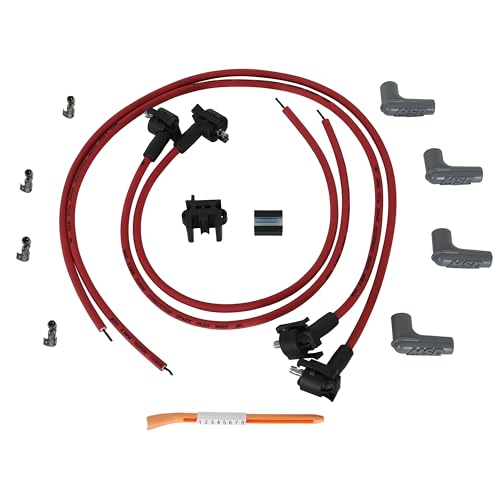 MSD 31689 Super Conductor Spark Plug Wire Set, 4 Cylinder Midget