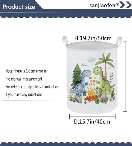 Image of Kids Laundry Hamper,Dinosaur Laundry Basket Collapsible Boys Storage Baskets for Home Decor,Office,Toy Organizer,(Cute Dinosaur)