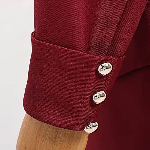 BLESSUME Coloniale Uomini Cappotto (M, Rosso)