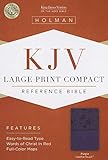 KJV Large Print Compact Reference Bible, Purple LeatherTouch