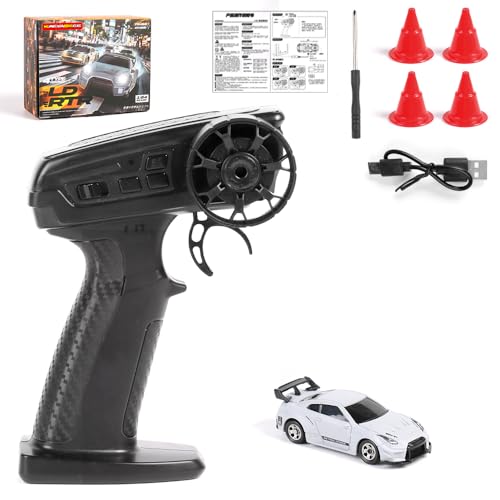 Image of 1:64 Scale Desktop Drift car | 2.4Ghz| RC Cars, Remote Control Car Toy, RC Drifting Cars, 2 Speed Modes (Winsome White)