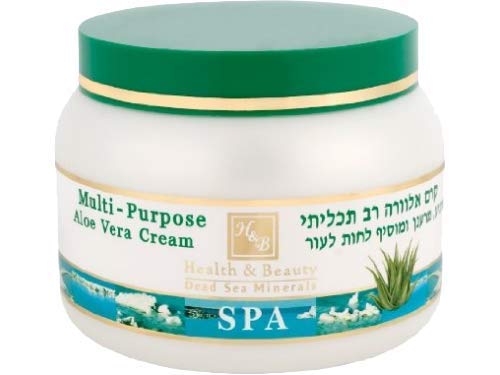 H & B HEALTH & BEAUTY DEAD SEA MINERALS Multipurpose Aloe Vera Body Cream Organic Moisturizer Nourishing Skin 250ml