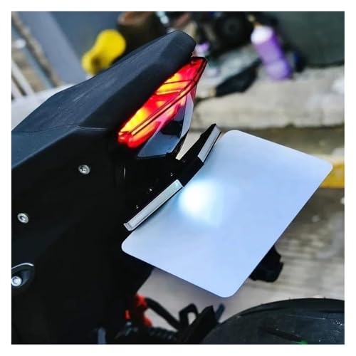 Support plaque d'immatriculation moto en kit élimination garde-boue rigide