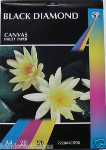 100 Sheets A4 220GSM Black Diamond Canvas Inkjet Paper