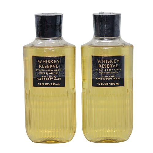 Bath & Body Works Shea + Vitamin E Shower Gel, Set of 2, 10oz Each (Whiskey Reserve)
