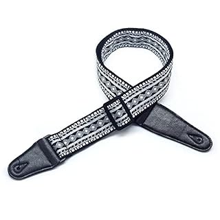Sangle De Guitare Réglable en Cuir Jacquard Sangle D’épaule Brodée pour Guitare Électrique - Les Beatles, Paul McCartney, John Lennon, RIngo Starr, George Harrison Sangle De Guitare Réglable en Cuir Jacquard Sangle D'épaule Brodée pour Guitare Électrique – Image 2