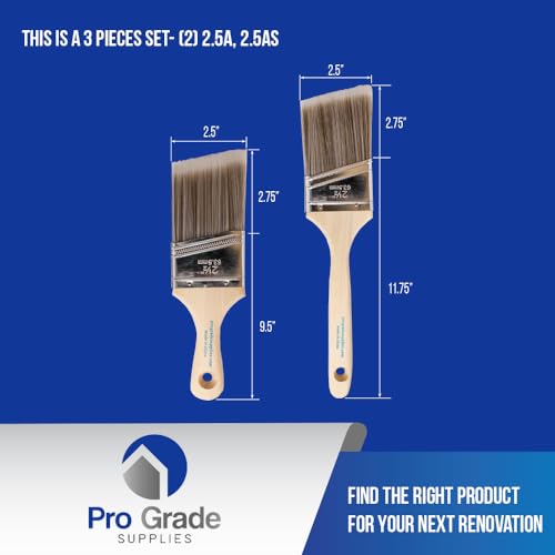 Pro Grade - Paint Brushes - Paint Brush Set (2.5\" A 3pc. VAR)