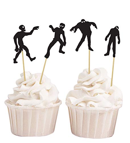 Darling Souvenir, Halloween Zombie Silhouettes Cupcake Topper, Zombie Party Dessert Decorations - Pack Of 20 #TOP9