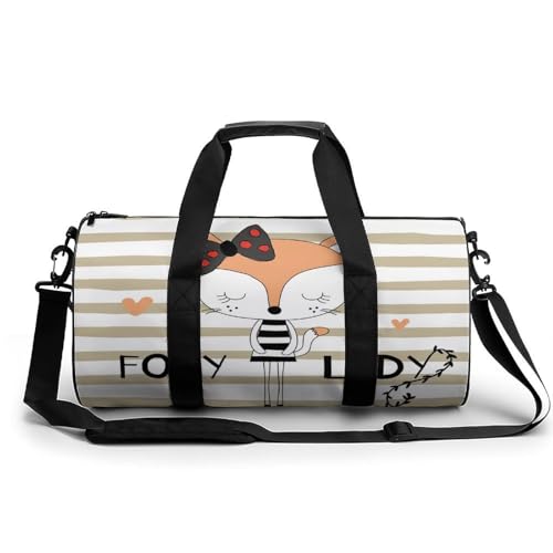 Sac de sport renard 45x23x23cm duffel bag voyage et gym