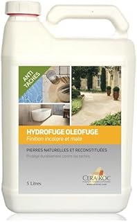 Traitement Hydrofuge Ol&eacute;ofuge Pierre Naturelle, Int&eacute;rieur et Ext&eacute;rieur (1 Litre pour 5 m&sup2;)