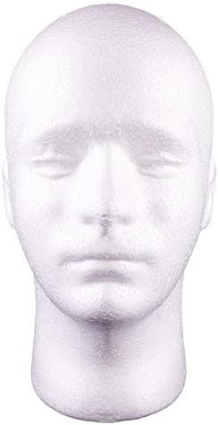 Durable Male Styrofoam Mannequin Foam Model Head