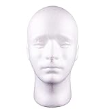 Styrofoam Male Head Stand Model Display Wig Hats Holder (Male)