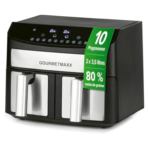 GOURMETmaxx Friteuse à air double chambre Cover