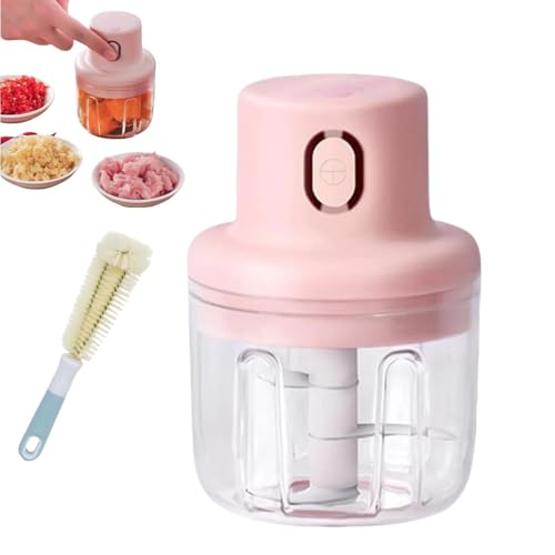 Wireless Food Chopper - Mini Electric Garlic Chopper and Mincer Cordless, Perfect for Chopping Garlic, Herbs & More (250 ML)