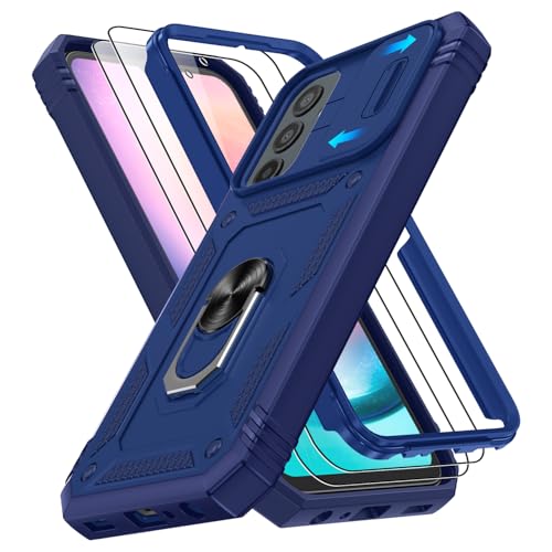 Coque protection militaire Samsung A24 bleu avec verre trempé