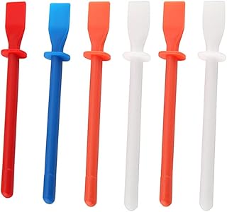 TEHAUX Glue Spreaders, Plastic Glue Smear Sticks Applicator Glue Scrapers Applicators Glue Brush Glue Spreader Tool Paint Spreader for Handmade DIY PU Leather Craft Tool 6pcs