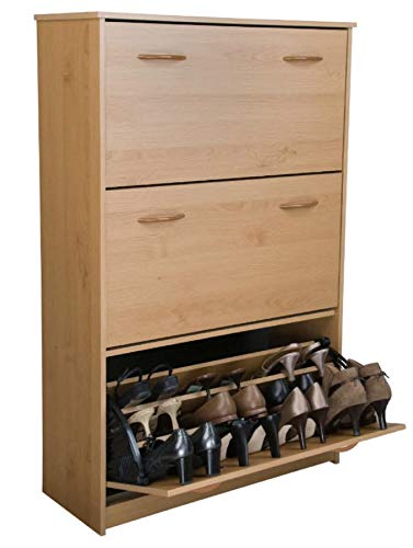 Venture Horizon Stackable Triple Shoe Cabinet (Oak)